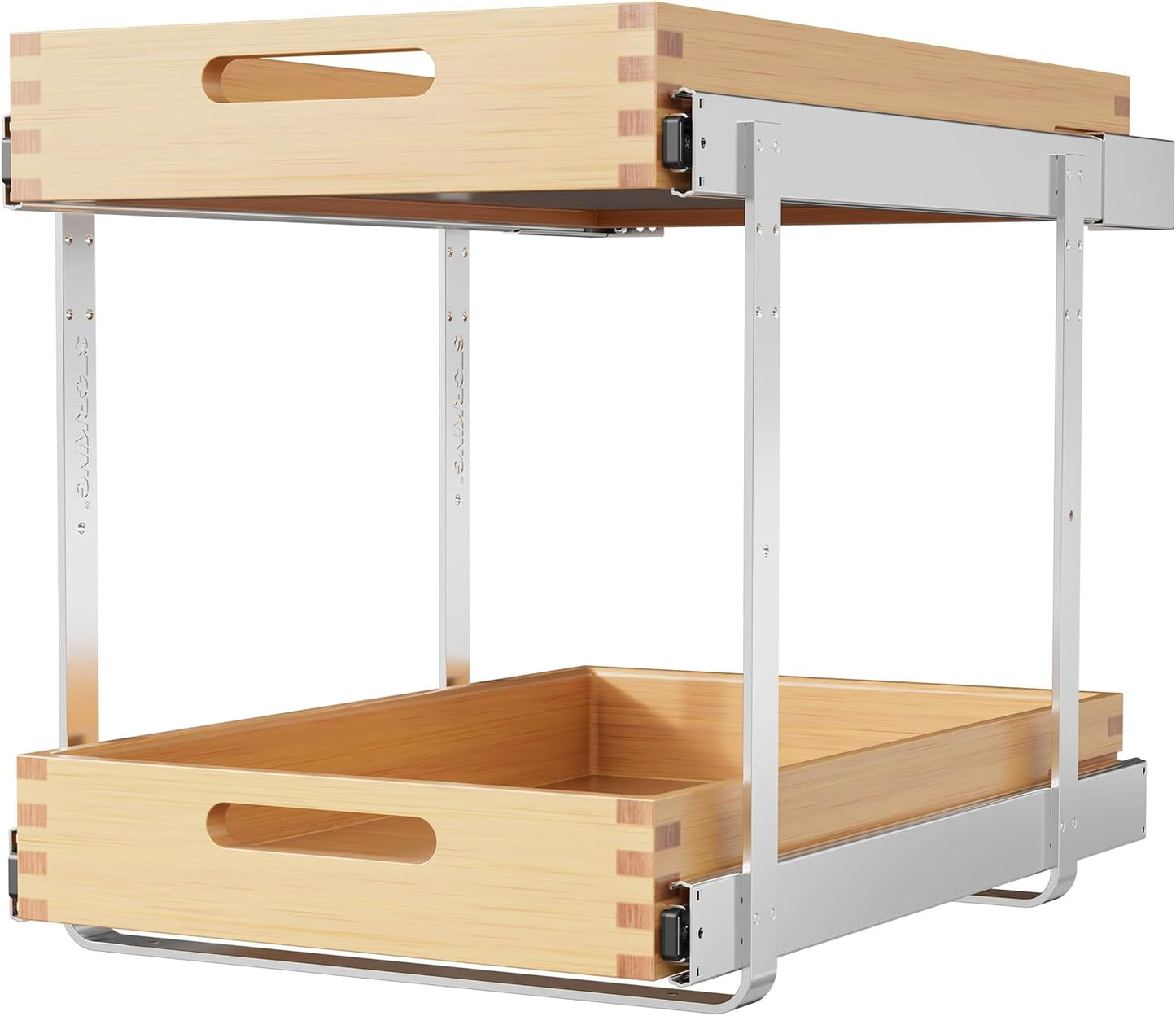 Cajones extraíbles 2 niveles 15x21pulg madera
