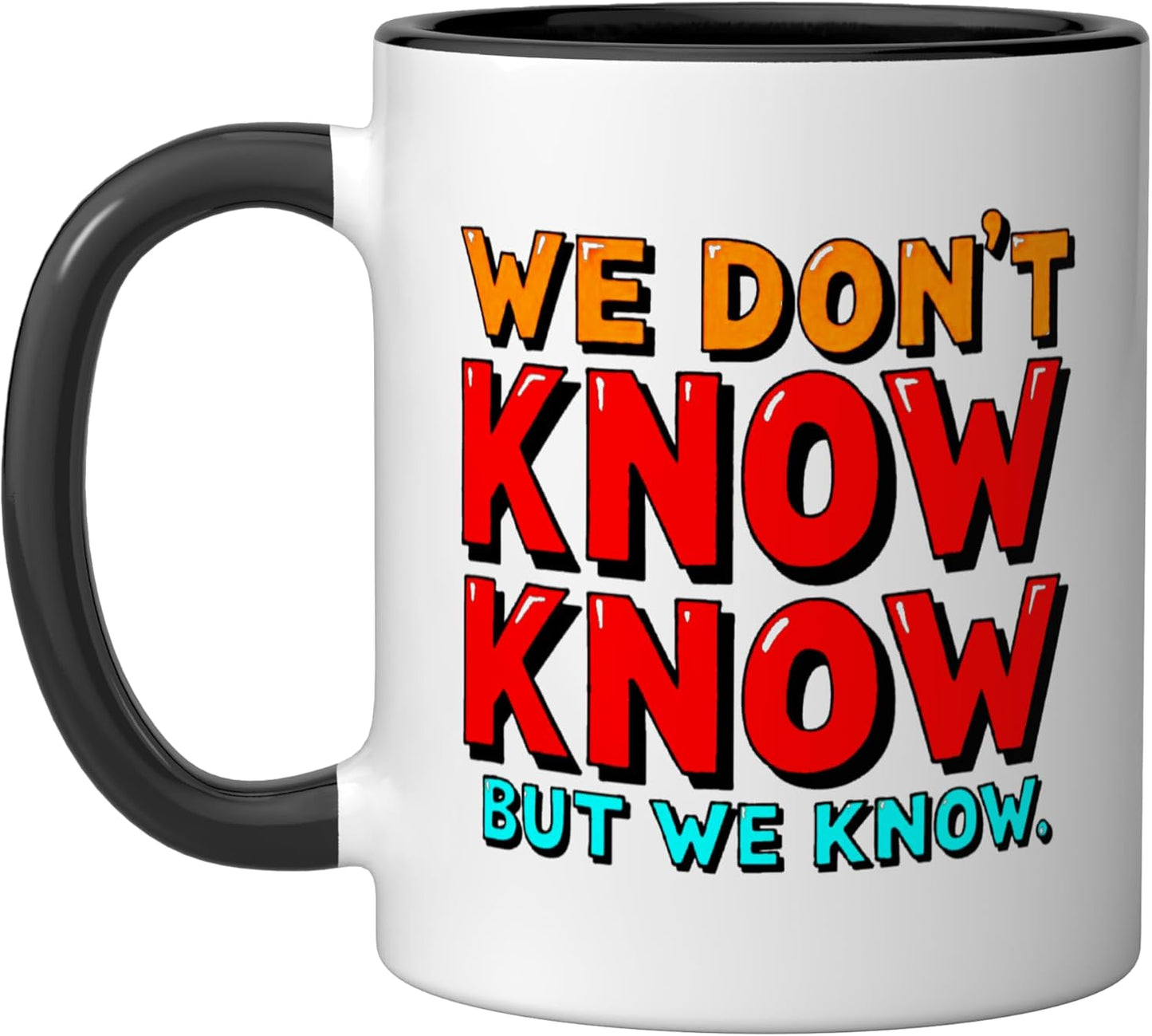 Taza cerámica retro con tipografía negra y blanca