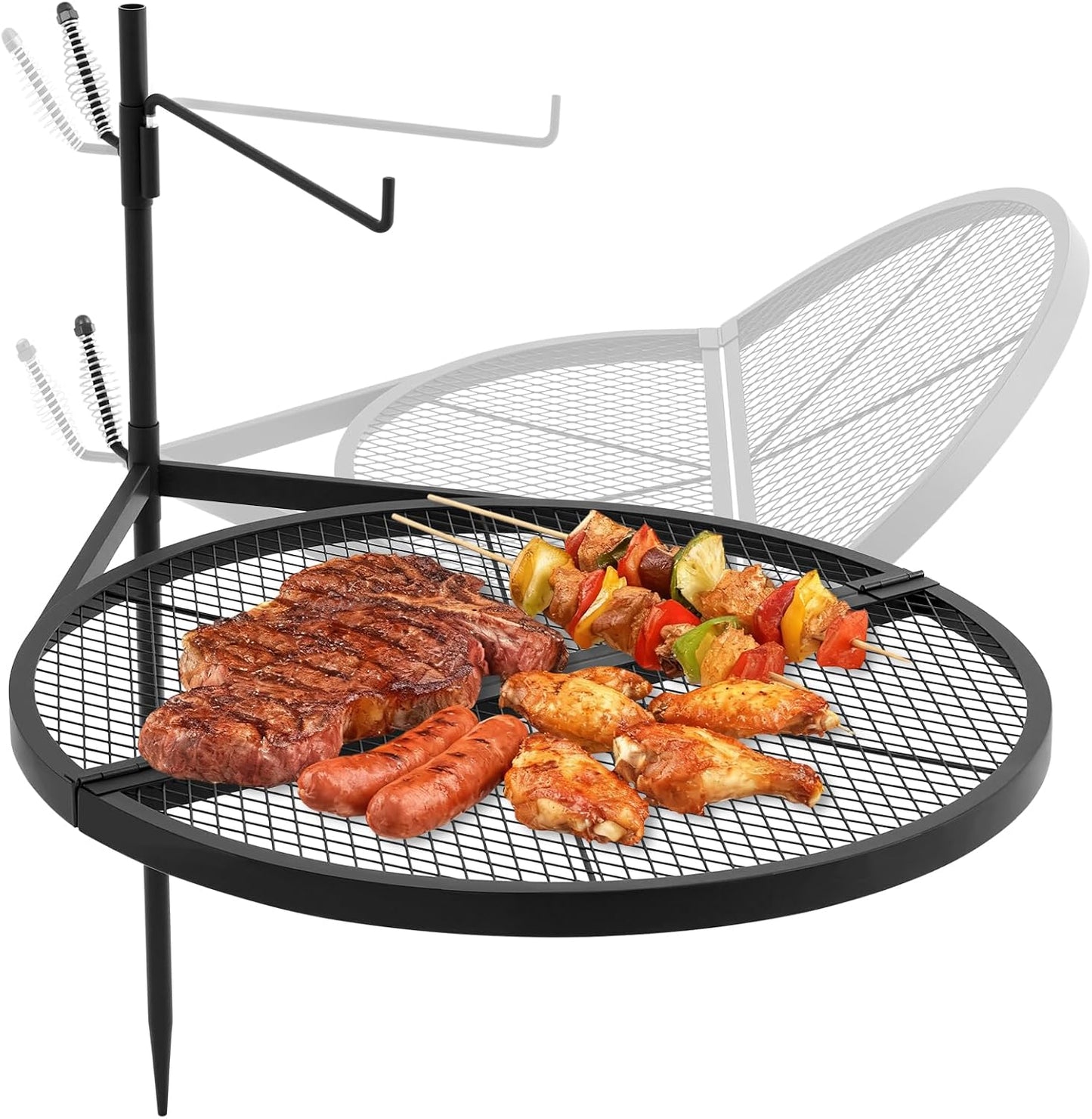 Rejilla parrilla fogata 61cm plegable camping ajustable