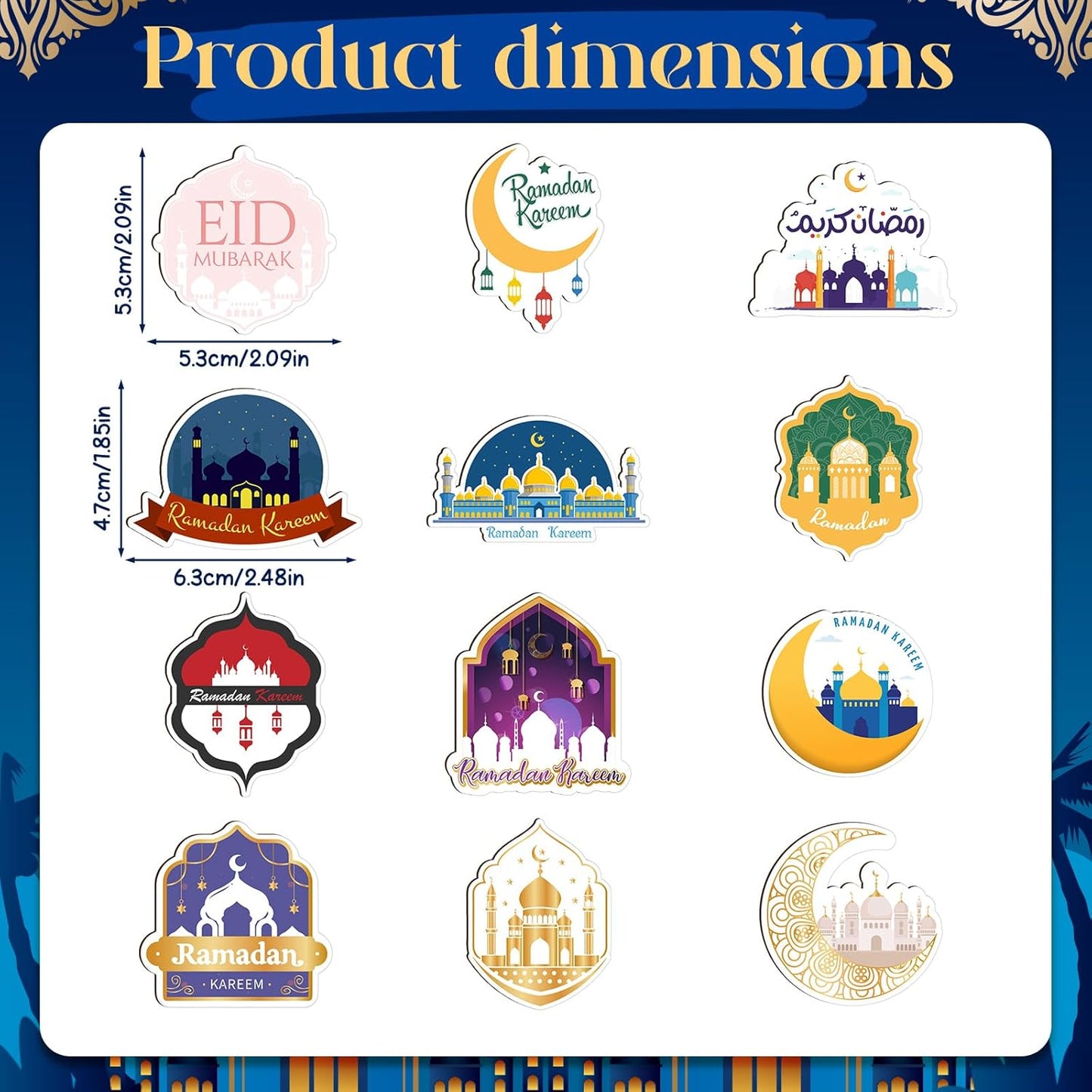 Imanes de Ramadán para nevera decoración islámica multicolor