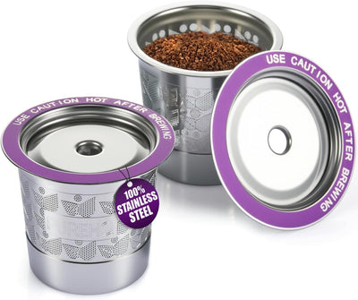 Tazas acero inox para cafetera Keurig set 2 filtros metal