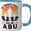 Taza de cerámica retro en azul y blanco