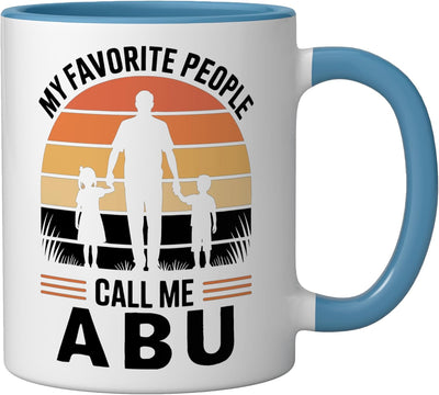 Taza de cerámica retro en azul y blanco