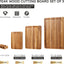 Set 3 Tablas Cortar Madera Teca Resistente No Tóxica