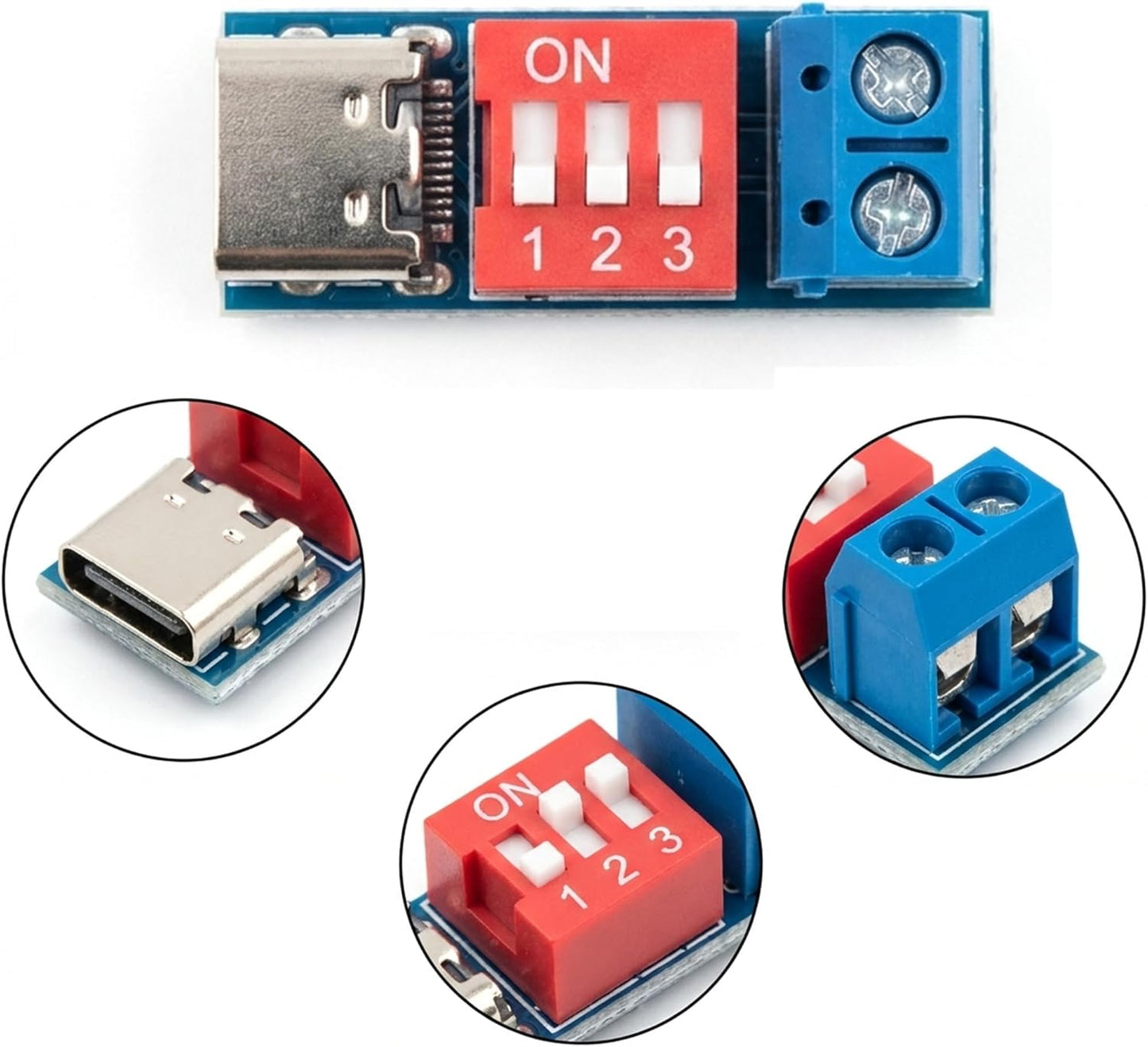 4 Pzas Modulo Carga Rapida USB-C PD 5-20V