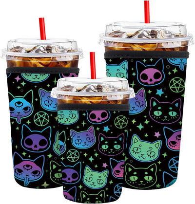 3 Pzas Fundas Neopreno Aisladas para Tazas Café Frío