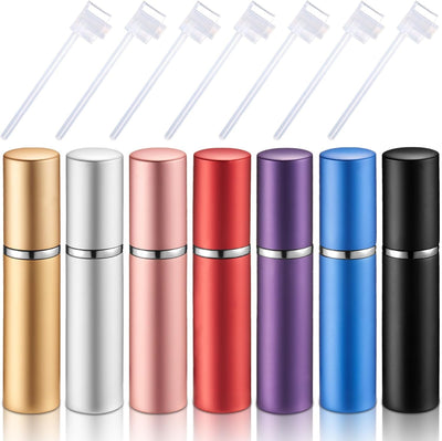7 Atomizadores Perfume Recargables 0.2oz con Bomba Transferencia