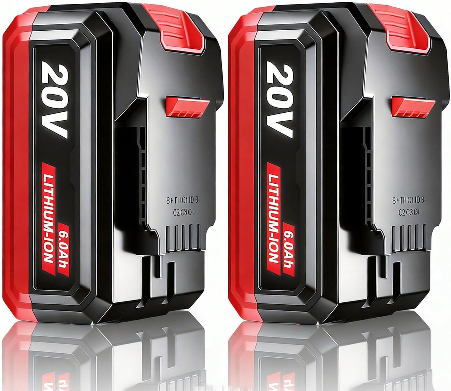 2 Baterías 20V 6.0Ah Repuesto para Herramientas Bauer