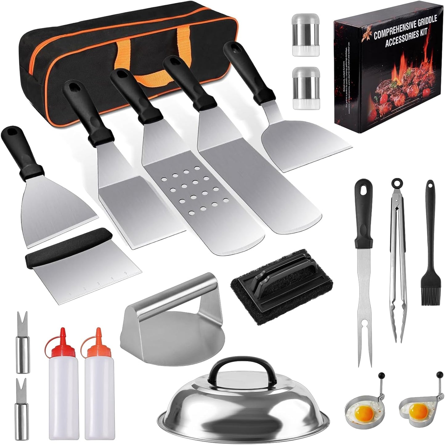 22 Pzas Accesorios Plancha Blackstone Metal Tapa