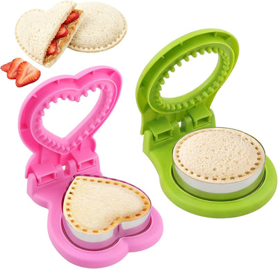 Juego 2 Pzas Cortador y Sellador Sándwiches Acero Inox