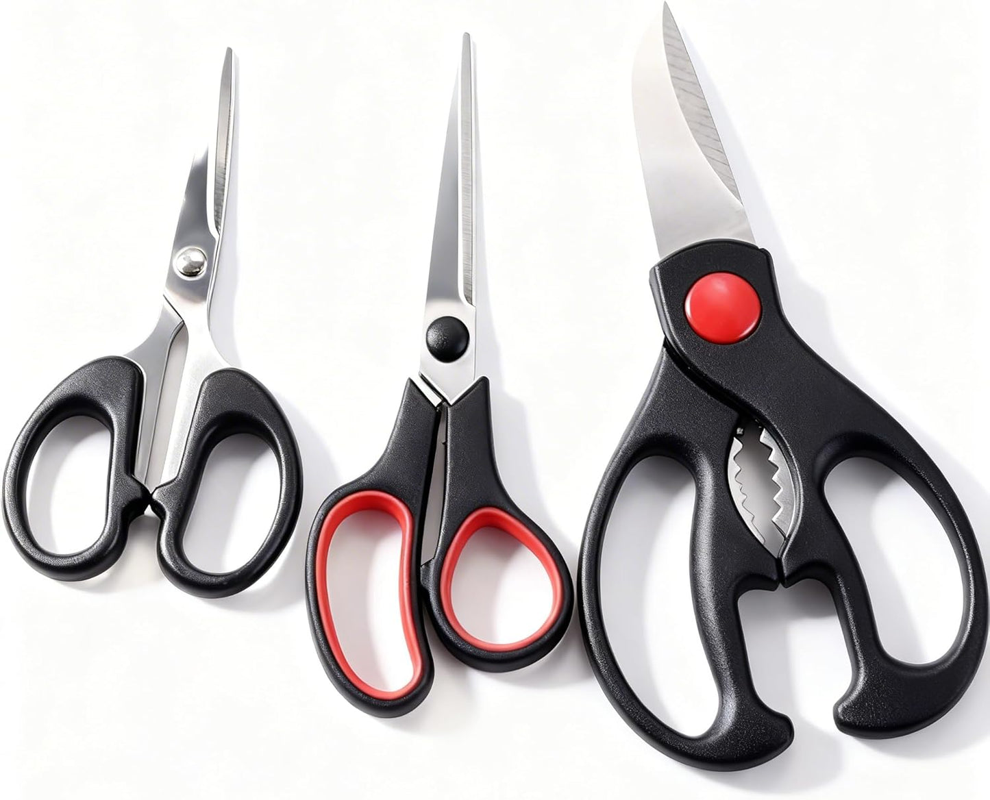 Tijeras cocina acero inox 3 Pzas mango ergonómico