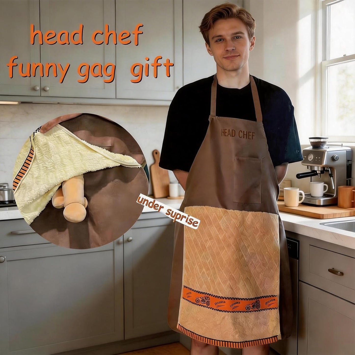 Delantal Chef con Bolsillo Regalo Broma Ideal para Hombres
