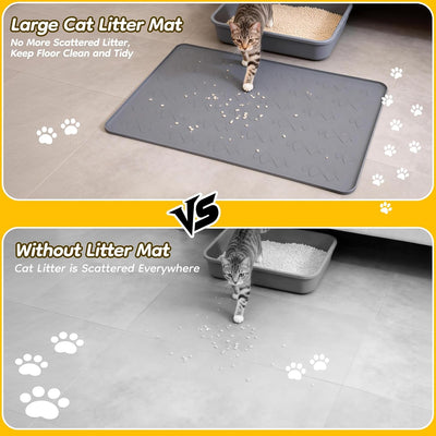 Tapete silicona para caja arena gato 40x28pulg impermeable
