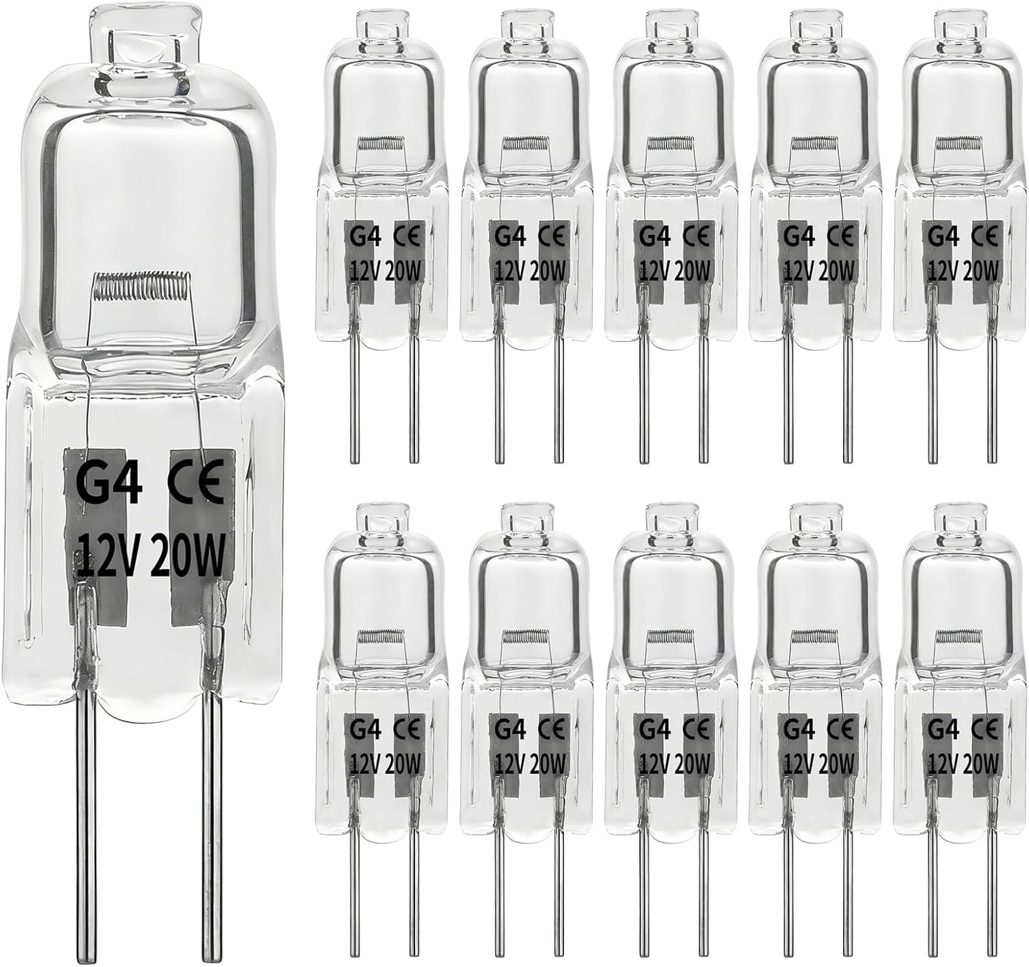 Lámpara halógena G4 T4 12V 20W 2700K pack 10