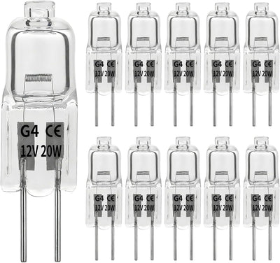Lámpara halógena G4 T4 12V 20W 2700K pack 10
