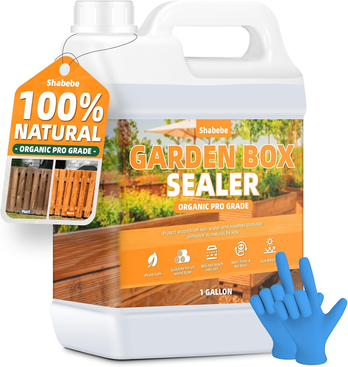 Sellador madera jardín 1gal no tóxico a base plantas