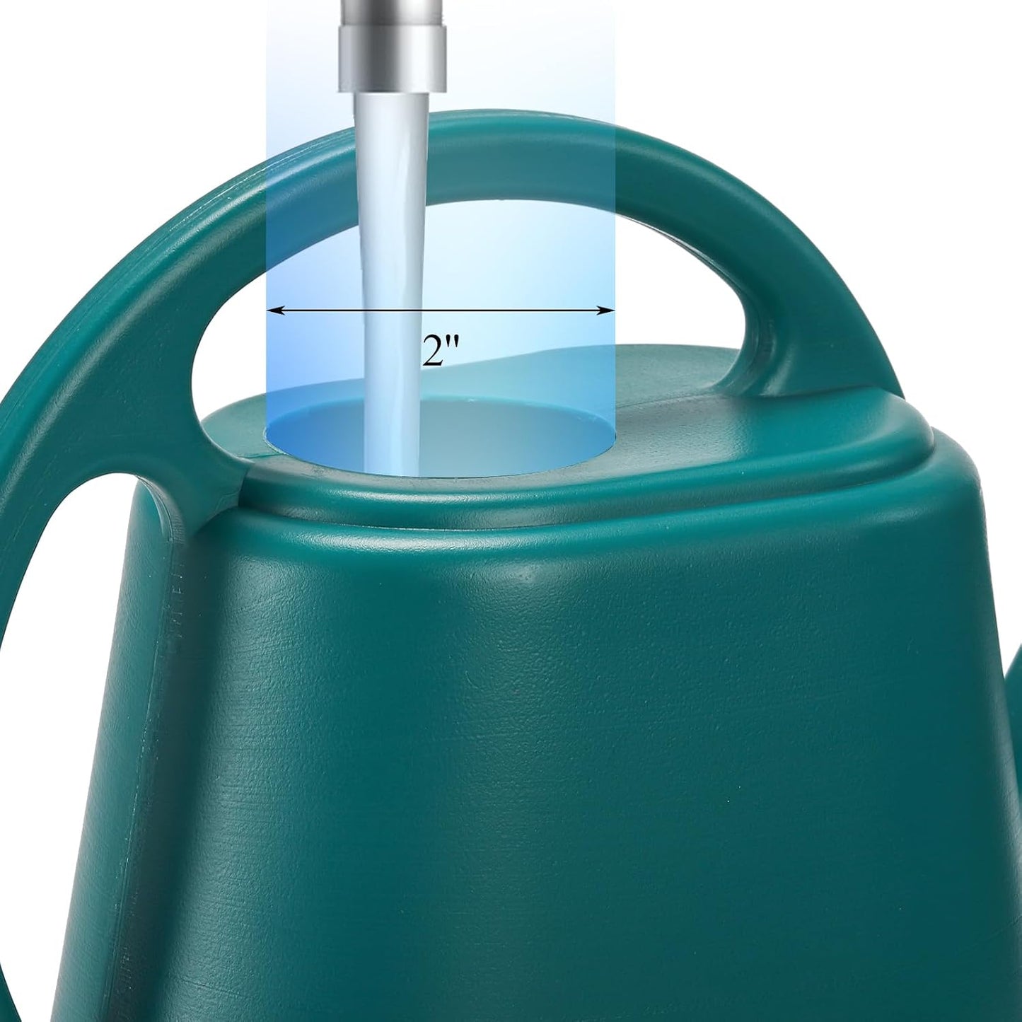 Regadera plástico 0.5gal mango cómodo boquilla larga color verde