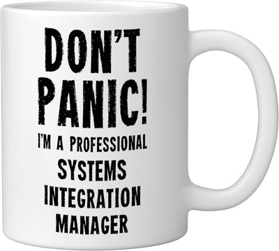 Taza Cerámica para Gestión de Sistemas Blanca