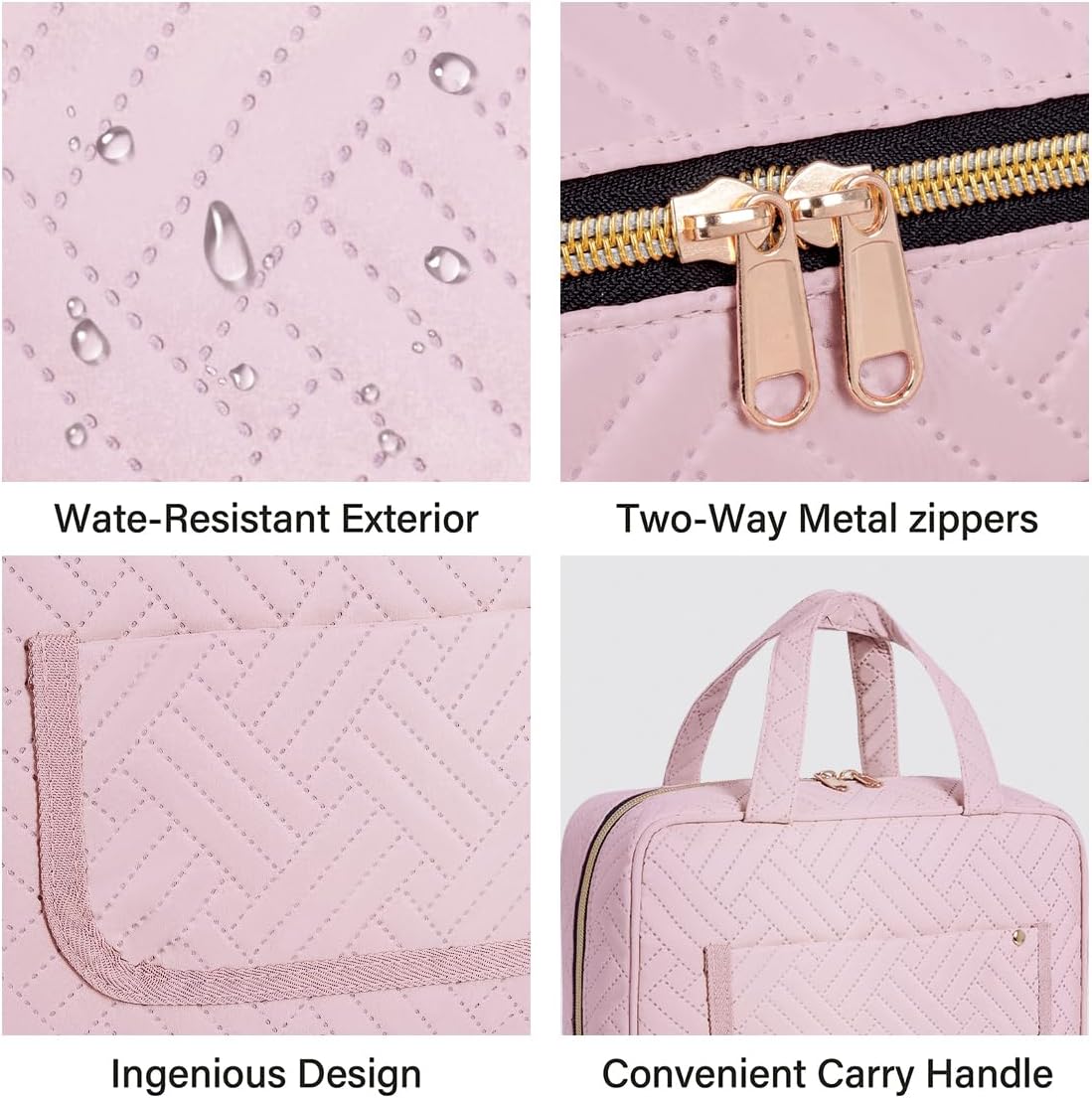 Bolsa colgante cosméticos mujer transparente rosa