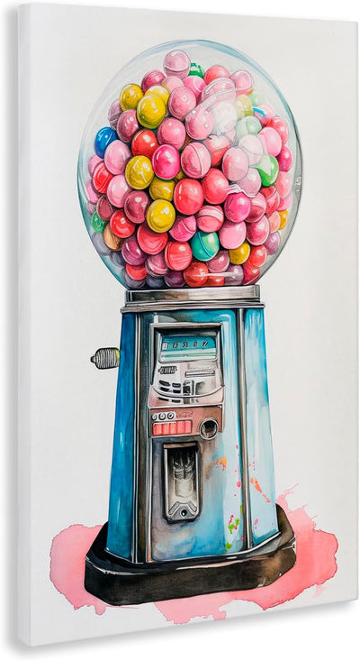 Maquina de caramelos canvas 30x45pulg art retro