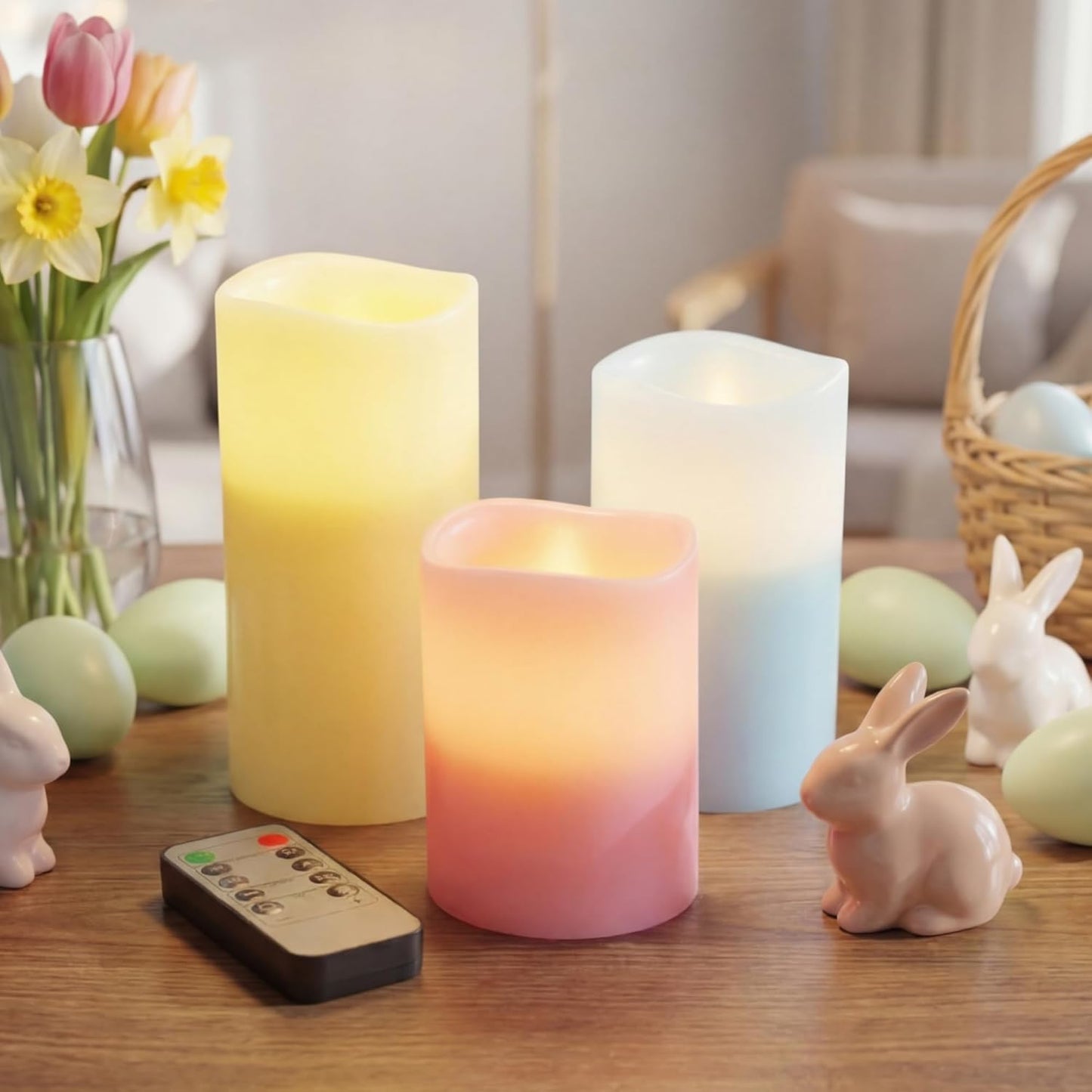 Velas sin llama pilas control remoto para Pascua San Patricio