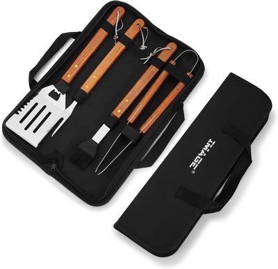 Juego herramientas parrilla acero inox para barbacoa