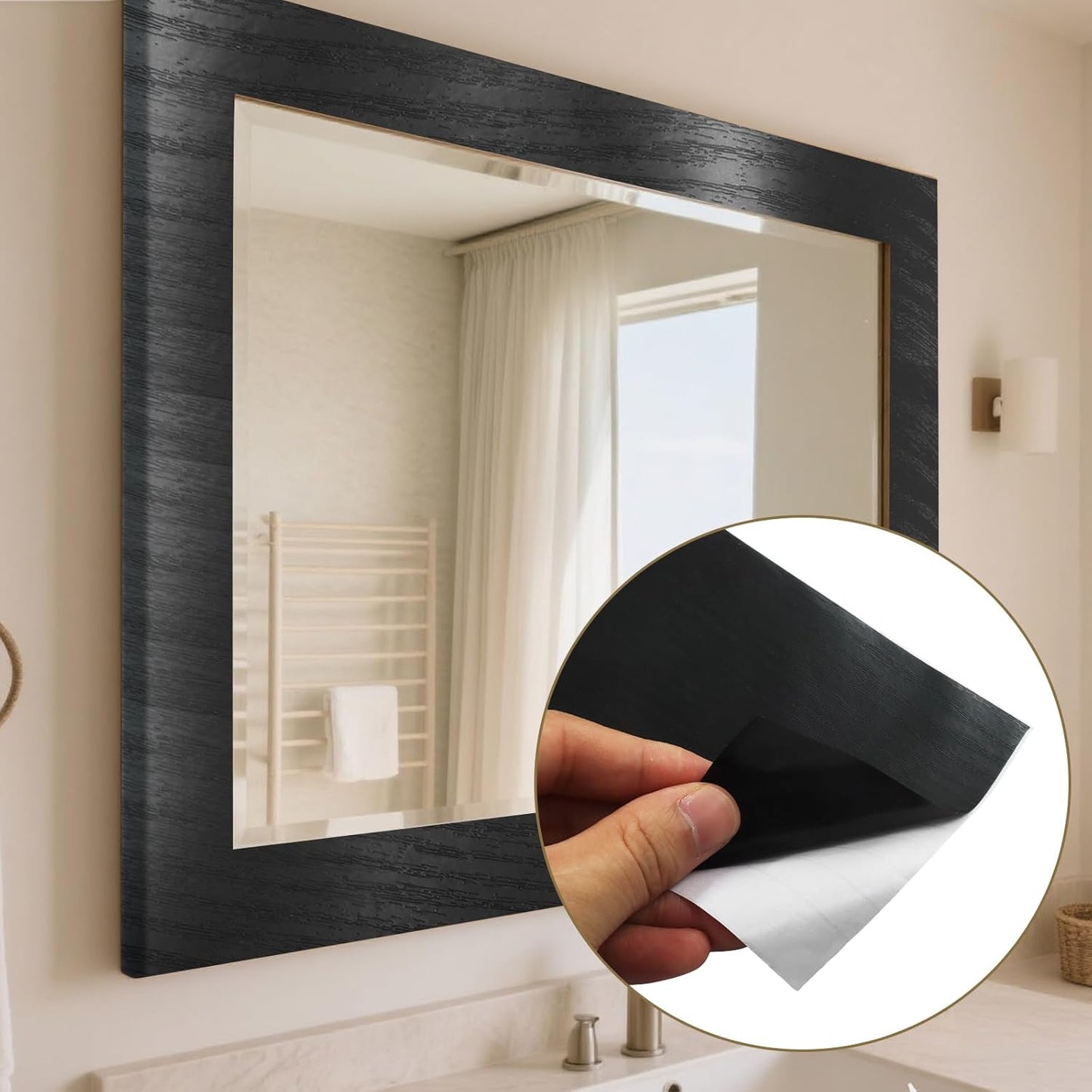 Borde PVC impermeable para espejos y paredes