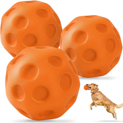 3 Pzas Pelotas Perros Med Grandes Rebote Alto Flotantes Naranja