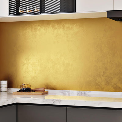 Papel Tapiz Metálico Dorado Adhesivo Impermeable para Armarios