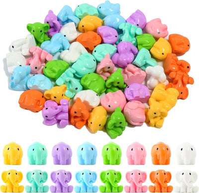 48 figuras elefante resina 8 colores decoración jardín