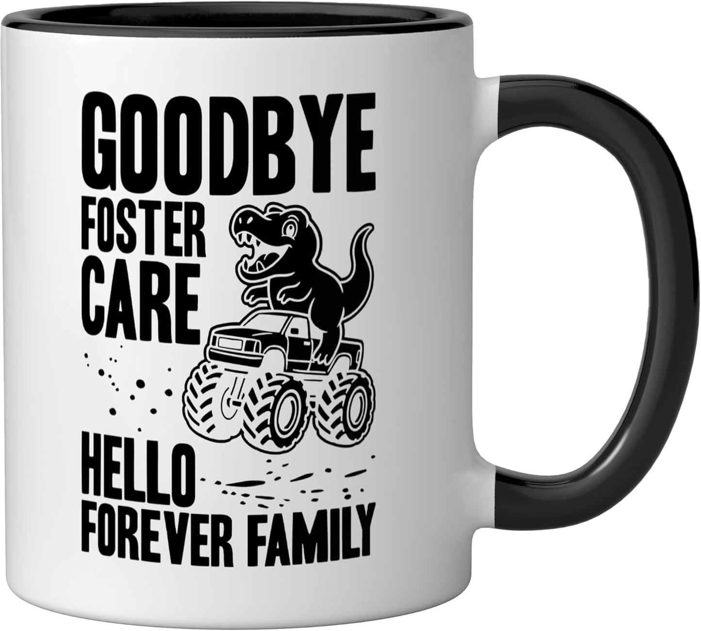 Taza Cerámica Día de Adopción Negro/Blanco