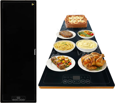Bandeja calentamiento eléctrica extragrande 40x14pulg 3 niveles