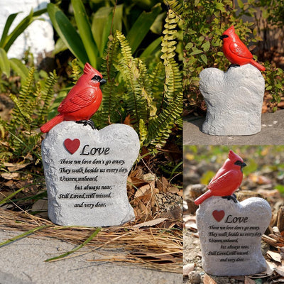 Decoración jardín figuras cardenales rojas para balcón