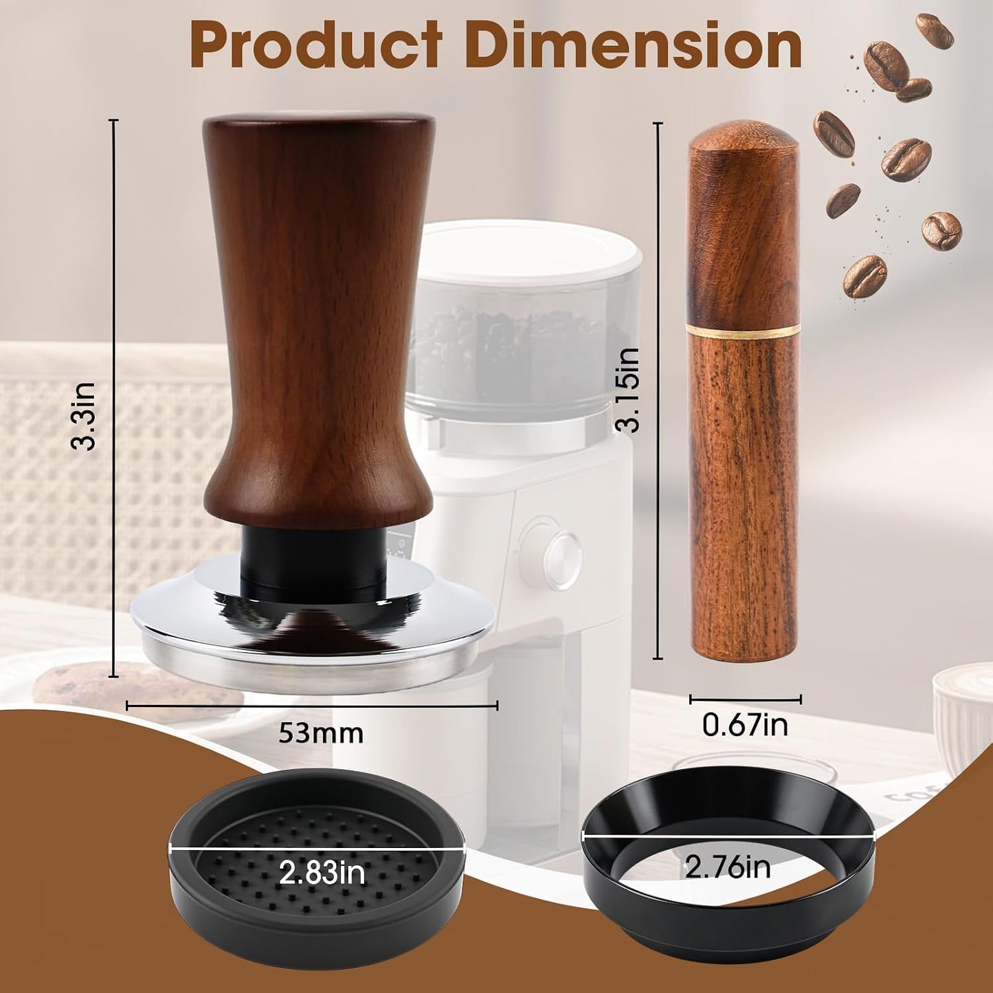 Kit manipulación espresso anillo dosificación 2.087pulg