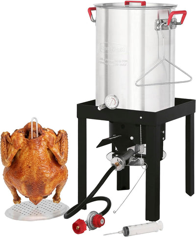 Juego ollas aluminio freidora pavo 30qt 50000BTU