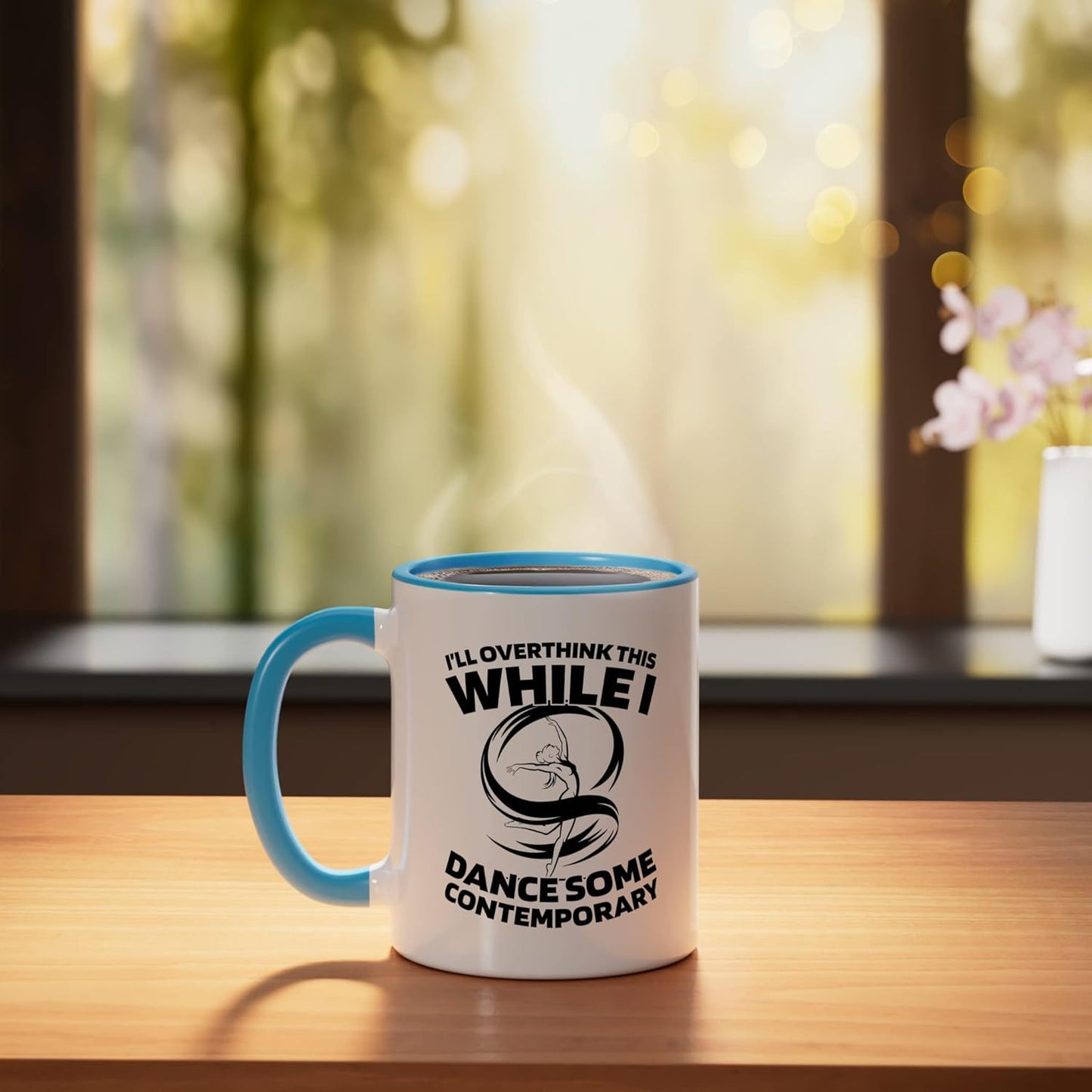 Taza Cerámica Danza Contemporánea Azul/Blanco