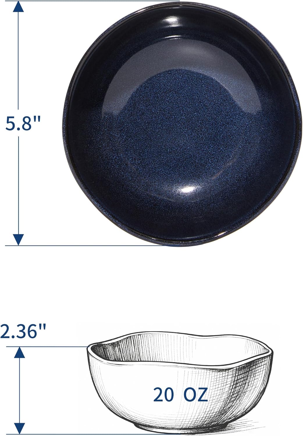 Juego vajilla 18 pzas azul estrellado
