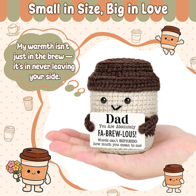 Taza café ganchillo regalo papá cumpleaños San Valentín