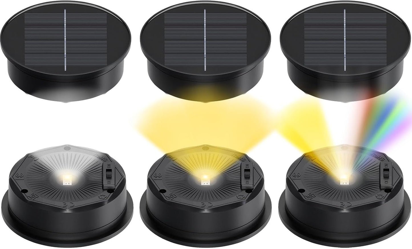 Pieza repuesto linterna solar 3 modos 8 colores