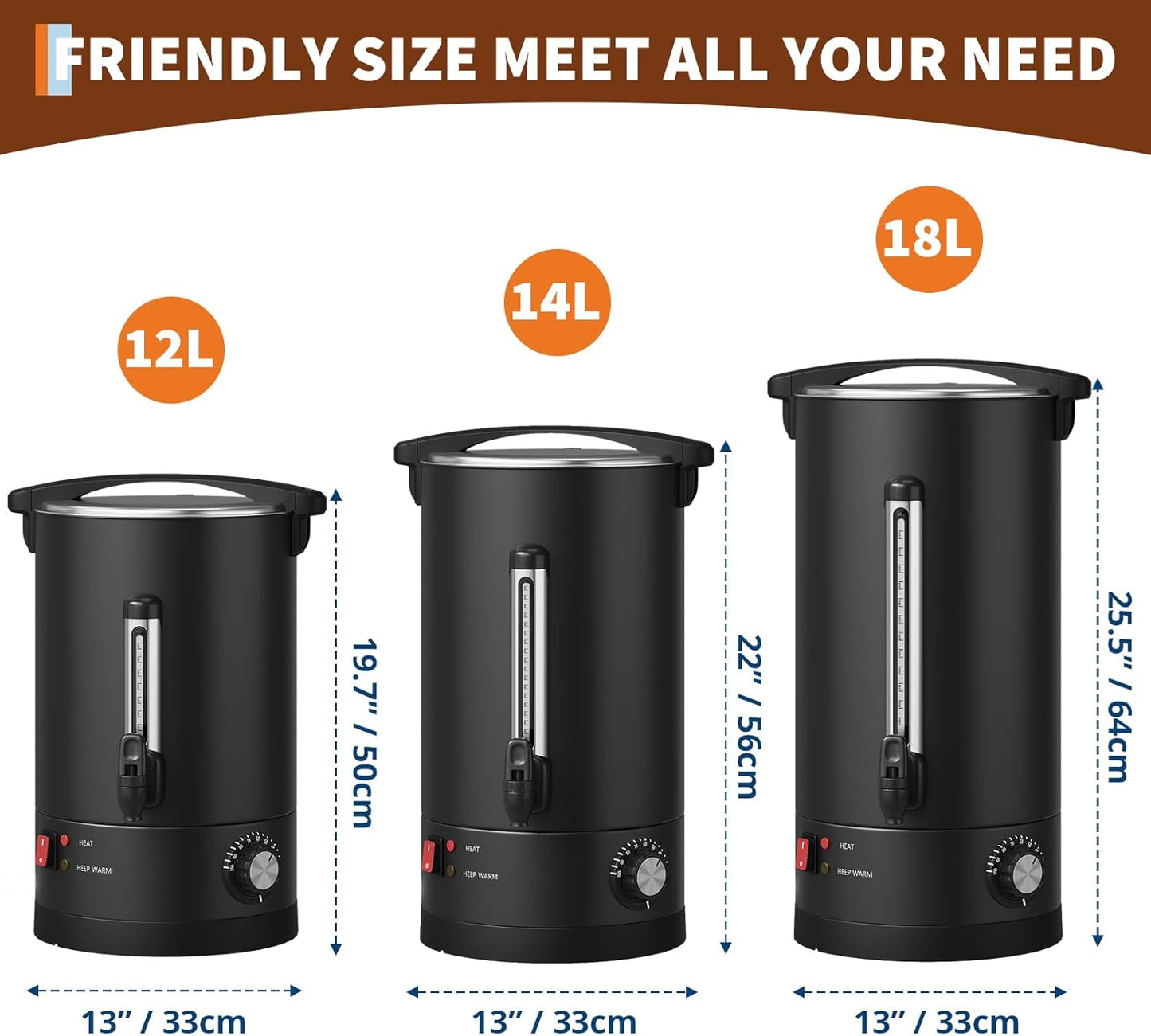 Urna café comercial 120 tazas acero inox doble pared