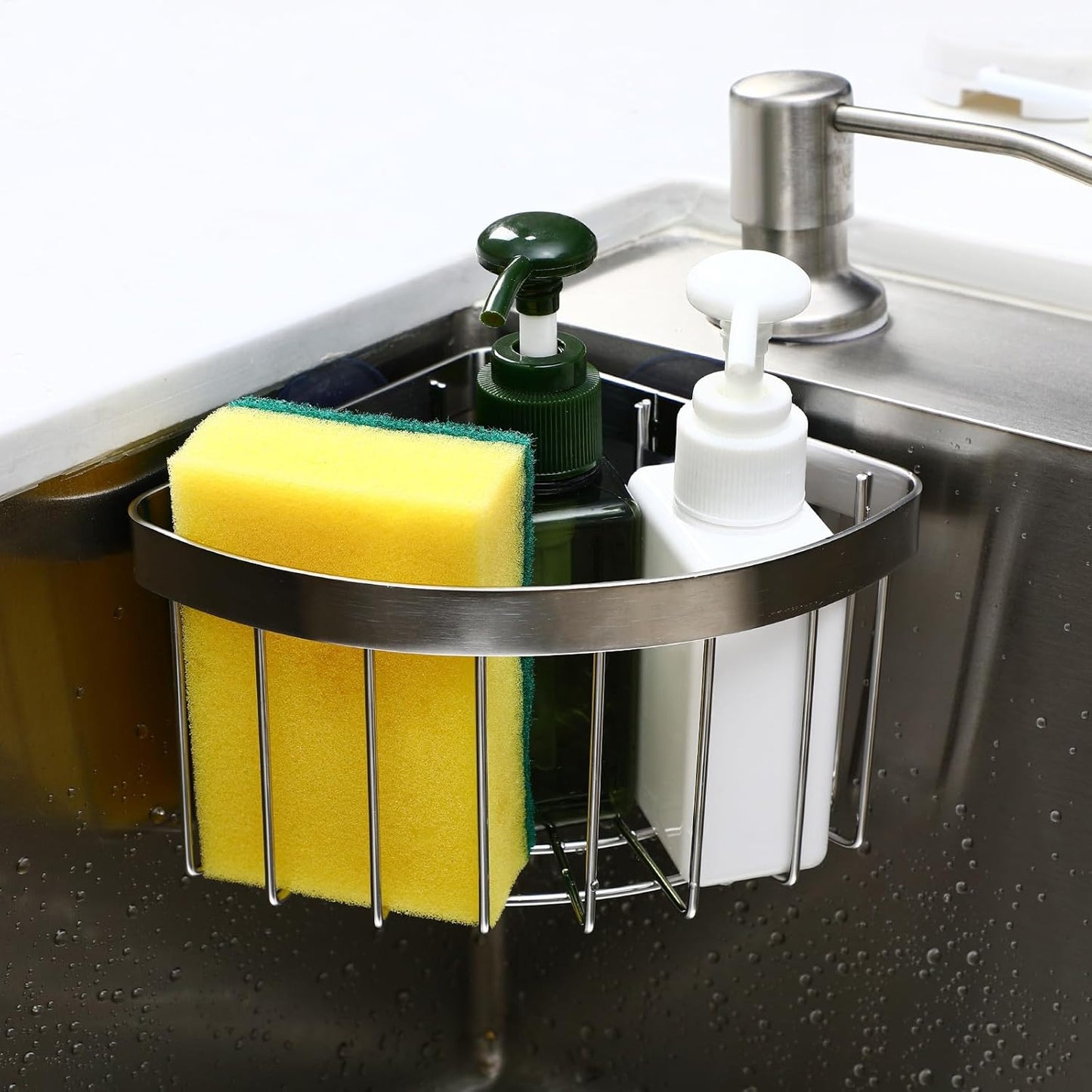 Soporte de esponja con ventosa acero inoxidable para fregadero cocina y baño