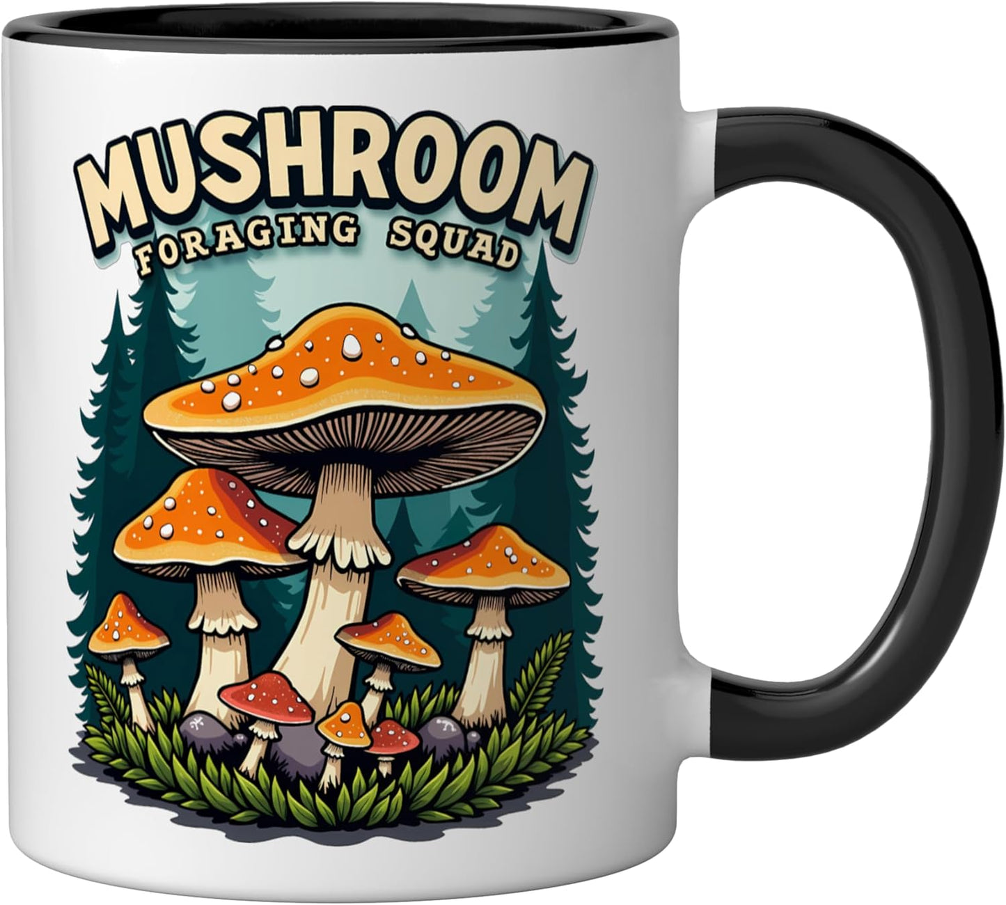 Taza cerámica para recolección de hongos morelos negro/blanco