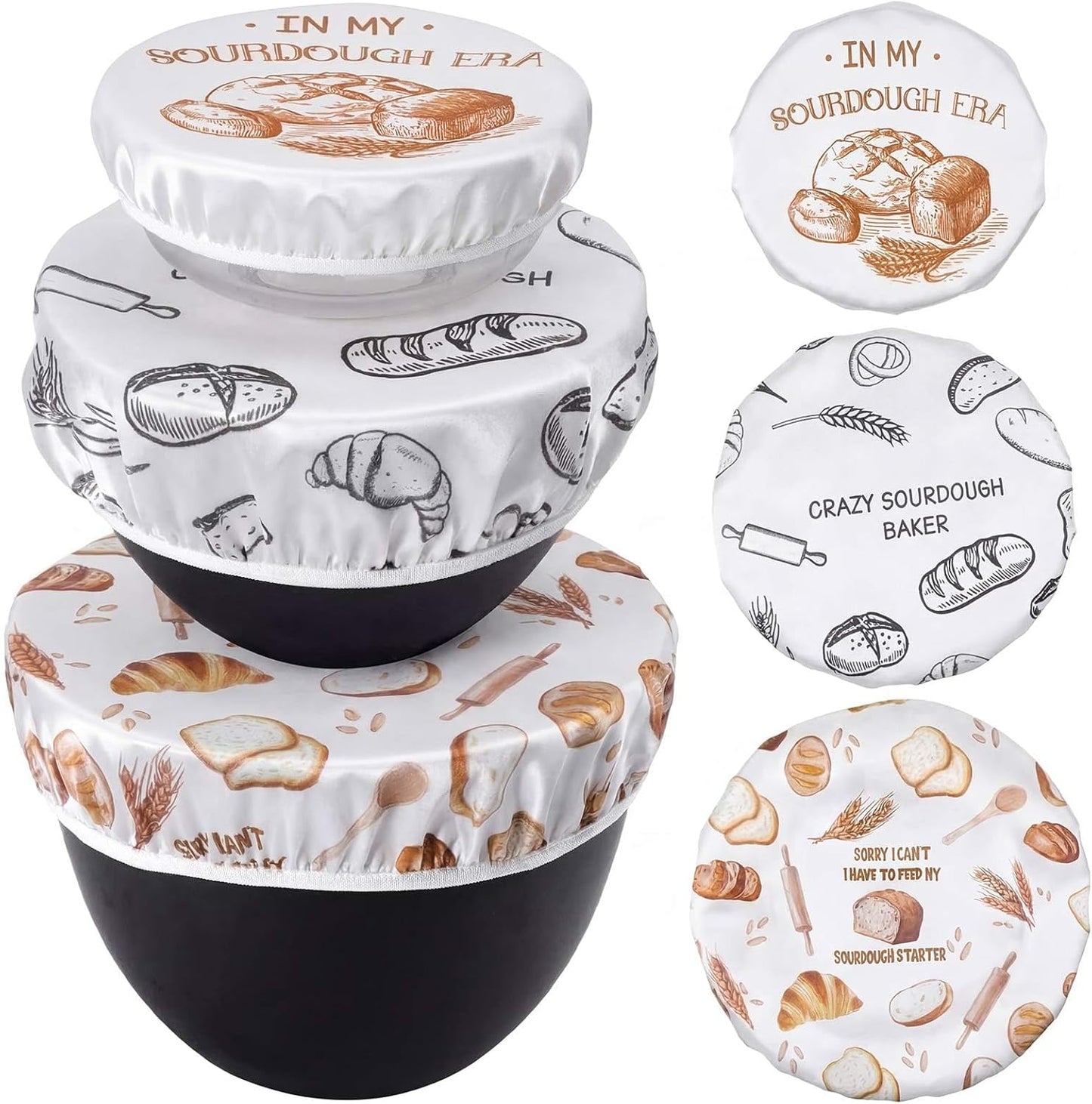 Fundas reutilizables para tazones de cera de abejas 8/10/12 pulgadas tela elástica