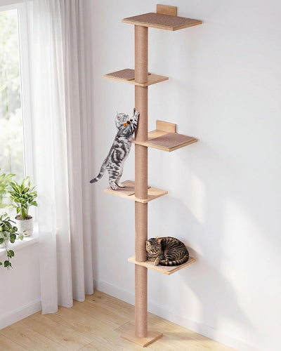 Árbol para gatos de 80pulg pared 5 niveles cama 15.7pulg