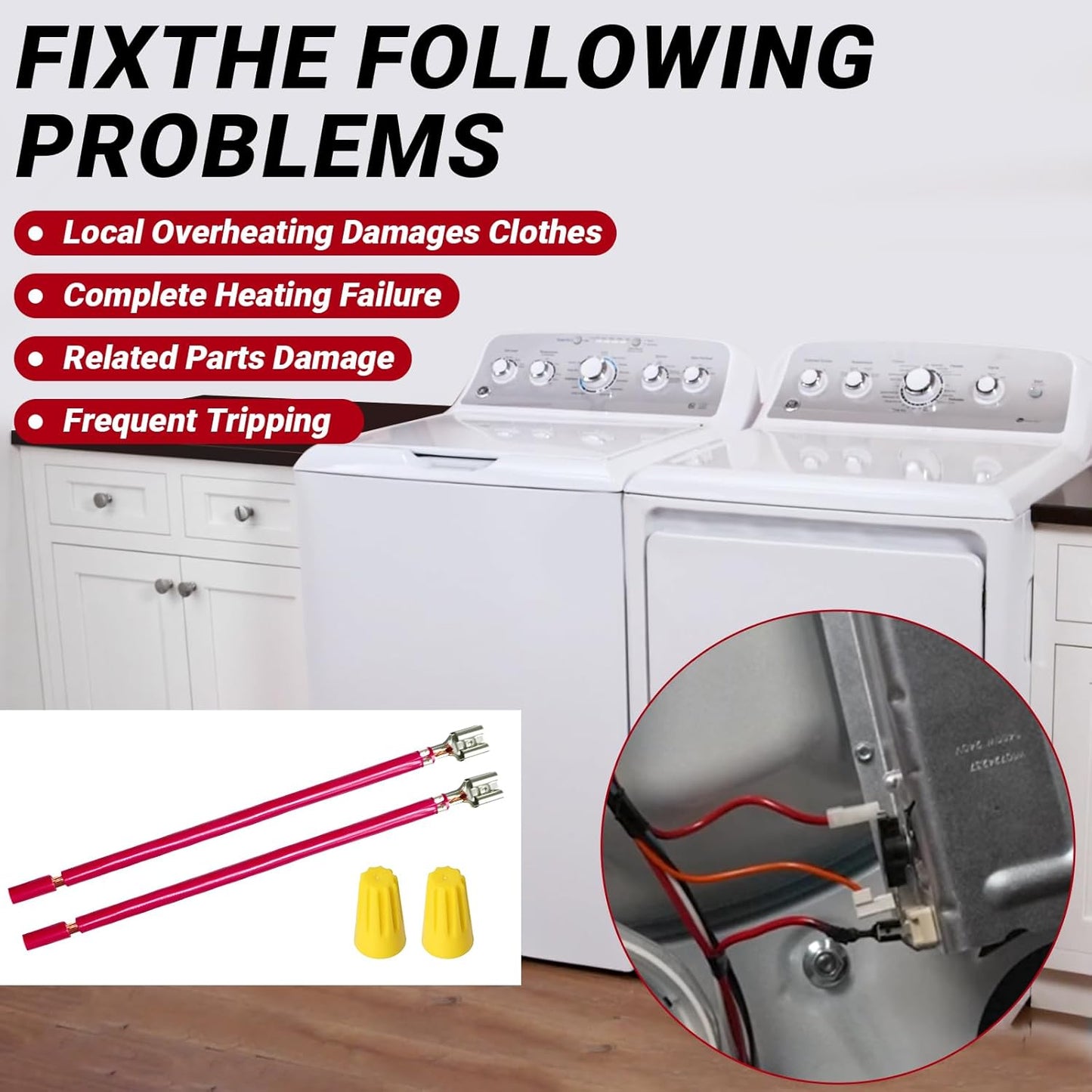 Kit alambre calefactor secadora comp Whirlpool Maytag