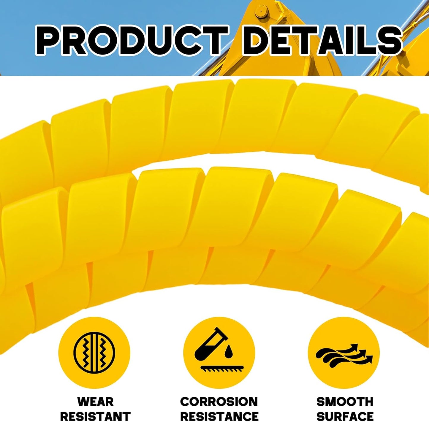 Protector cable espiral 1pulg x 25ft amarillo