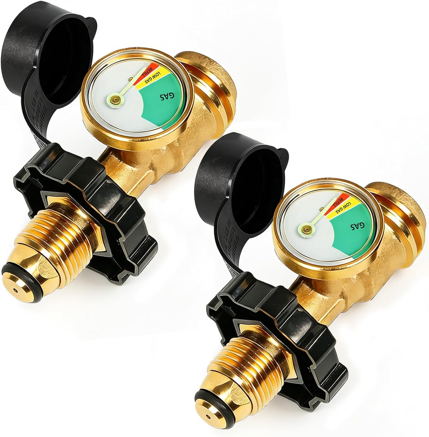 Adaptador tanque propano 100lb POL a QCC1 con medidor