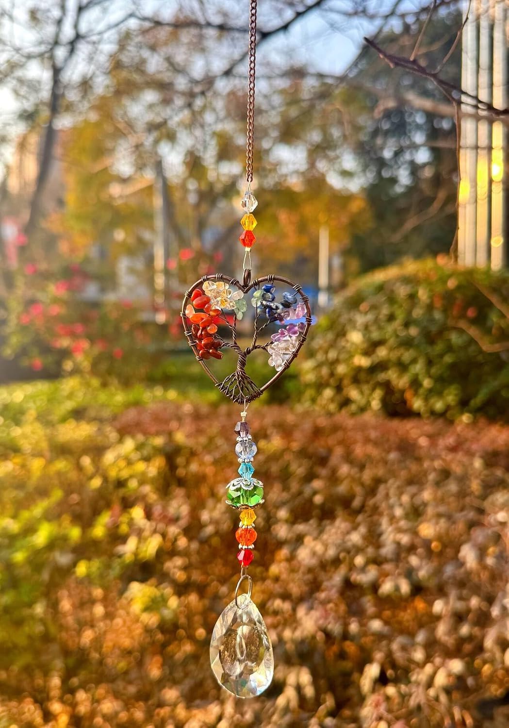 Atrapasoles cristal arco iris decoración hogar