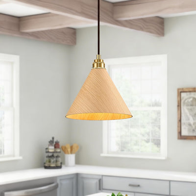 Luces colgantes madera isla cocina 8.3pulg ajustable dorada