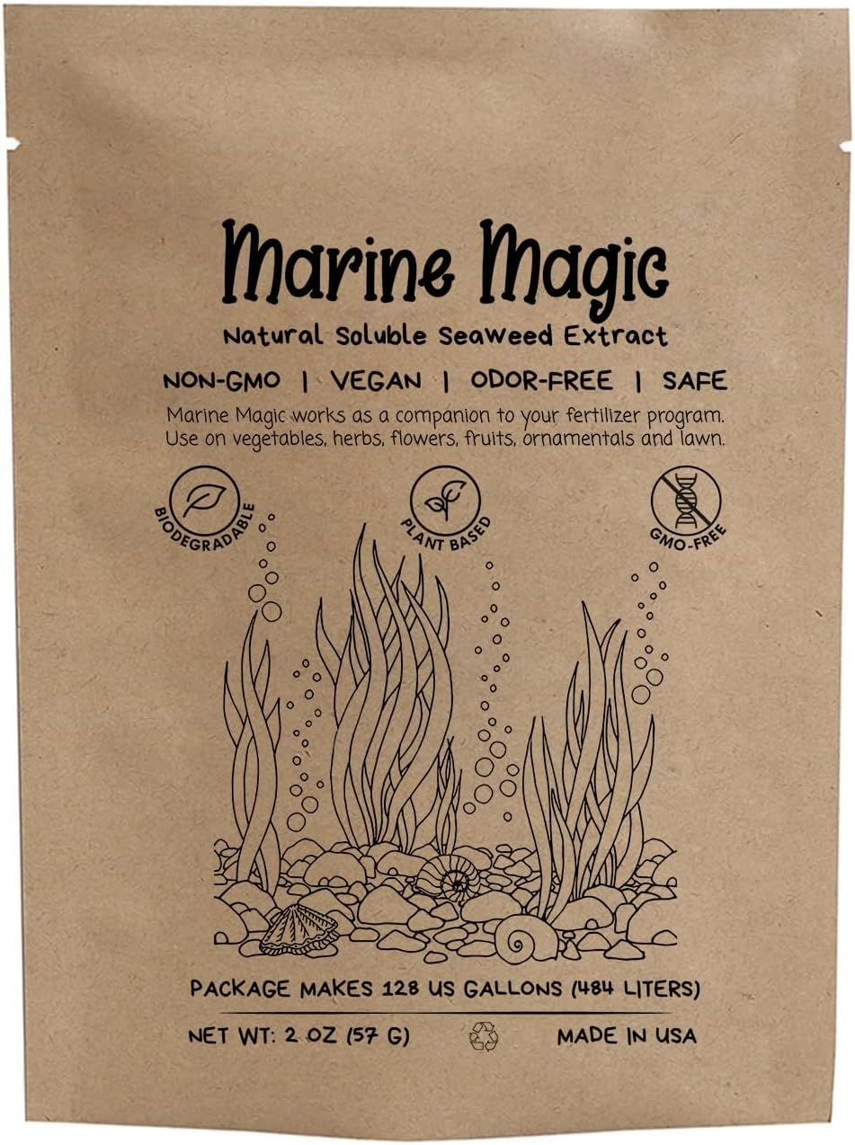Fertilizante en polvo de algas marinas 100% natural 128gal